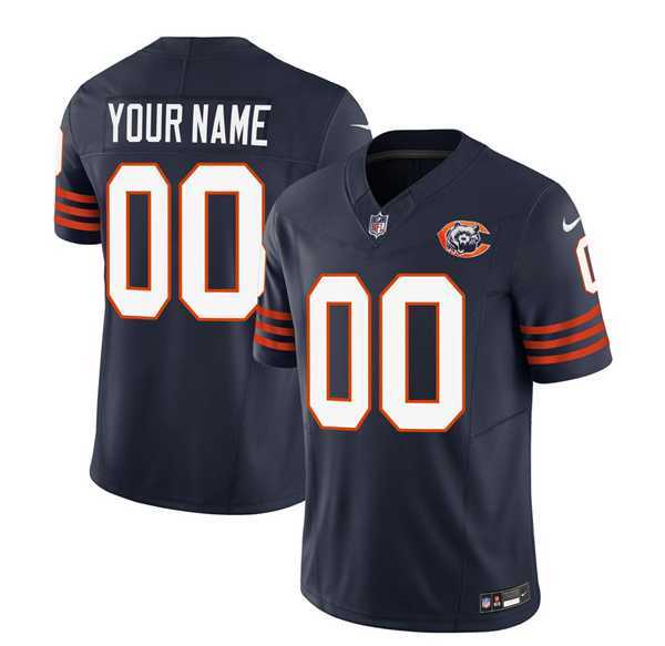 Men%27s Chicago Bears Active Player Custom 2023 F.U.S.E. Navy Throwback Limited Football Stitched Jersey